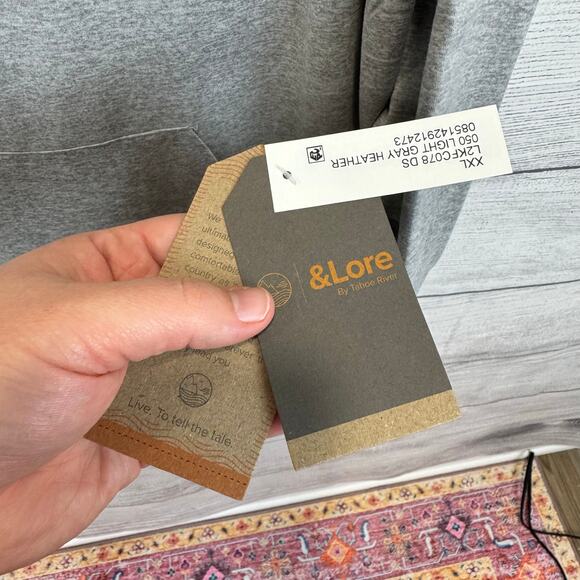 & Lore Men's Gray Adventure Outdoor Hooded Pullover Shirt Size XXL - Picture 9 of 11